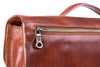 Aktentasche Leder Hellbraun Zipper Detailansicht | Henk's Brief