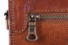 Aktentasche Braun Leder Zipper Rückansicht | Council's Brief