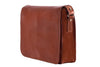 Umhängetasche Leder Hellbraun Seitenansicht | Tuscan Brief