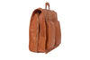 Kleidersack aus braunem Kalbsleder Seitenansicht | Traveller's Suits