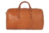 Reisetasche aus braunem Kalbsleder Frontansicht | Ritus' Duffle X