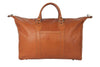 Reisetasche aus braunem Leder Rückansicht | Fortis' Duffle